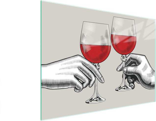 Glasschneidebrett 40x30 Wein