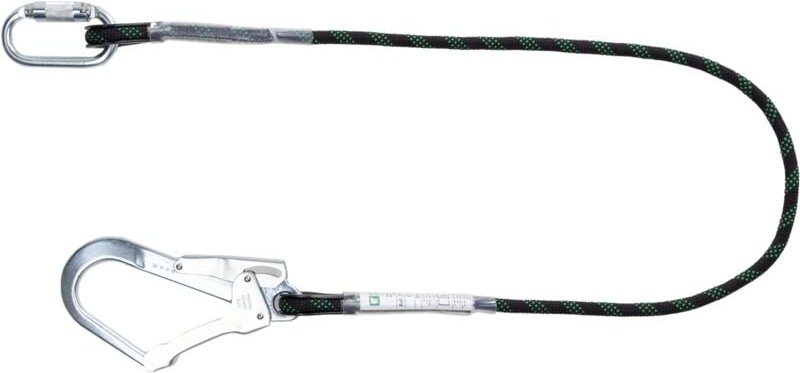 Schleppleine aus geflochtenem Seil mit Stahlanschluss, Öffnung 50 mm, TILIA 1,5 m - EN354