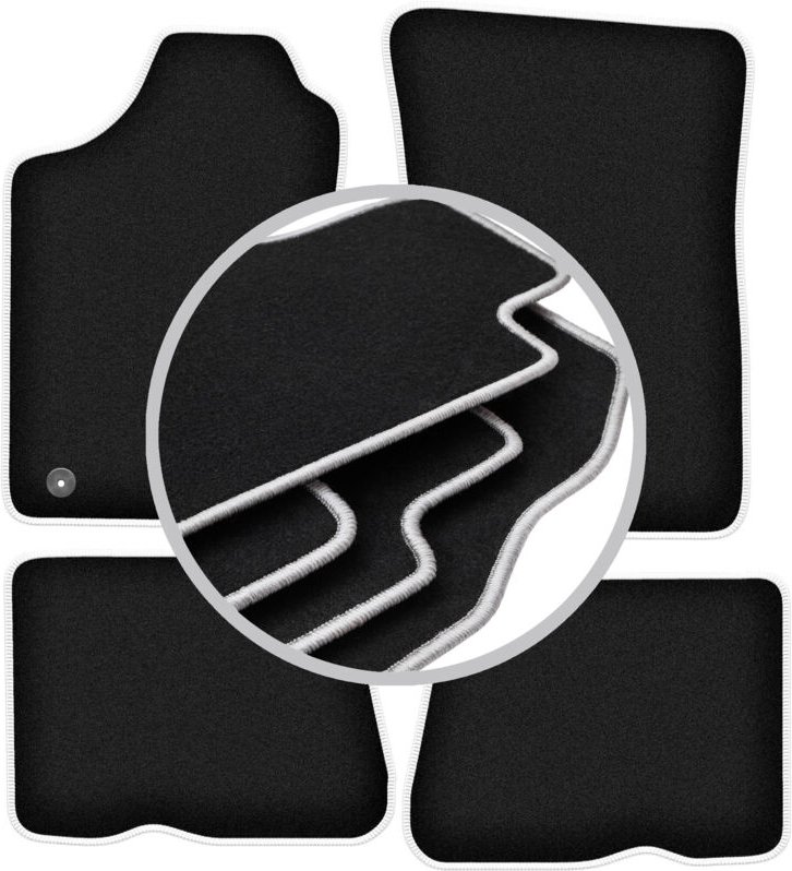 CARLUX-SILVER Autofußmatten für: Renault 19 Cabrio, Fließheck, Limousine, Chamade (1988-1996)