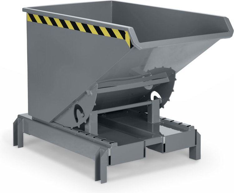 RR Industrietechnik Abrollkipper Typ RAM-DST-60 600dm³ für Deichselstapler RAL 7005 Mausgrau
