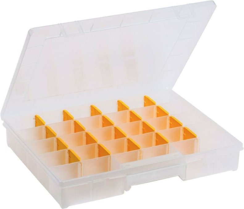 Sortimentskasten EuroPlus 37 x 29,5 x 6 cm transparent Aufbewahrung - Allit
