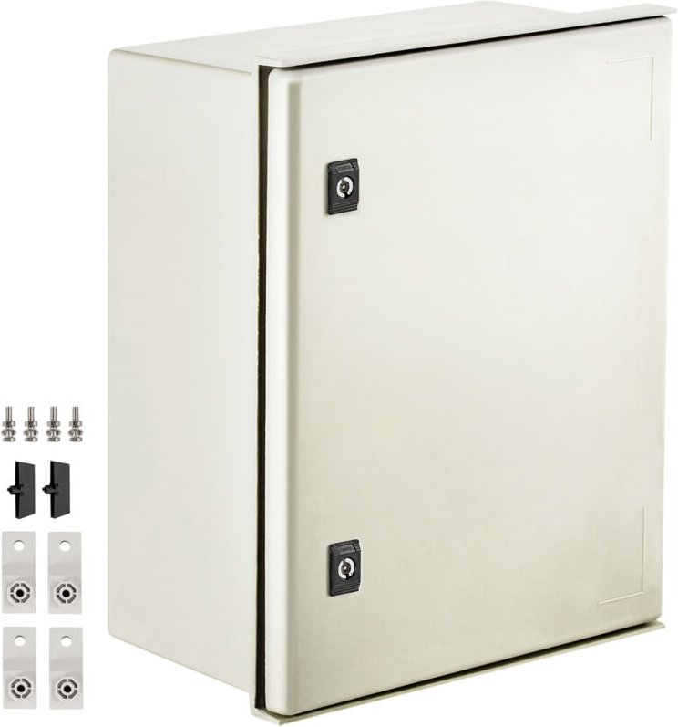 NEMA-Gehäuse 20 x 16 x 8 Zoll – Glasfaser-Stahl-Schaltkasten, IP66 wasser- und staubdicht, aufklappbarer Anschlusskasten...