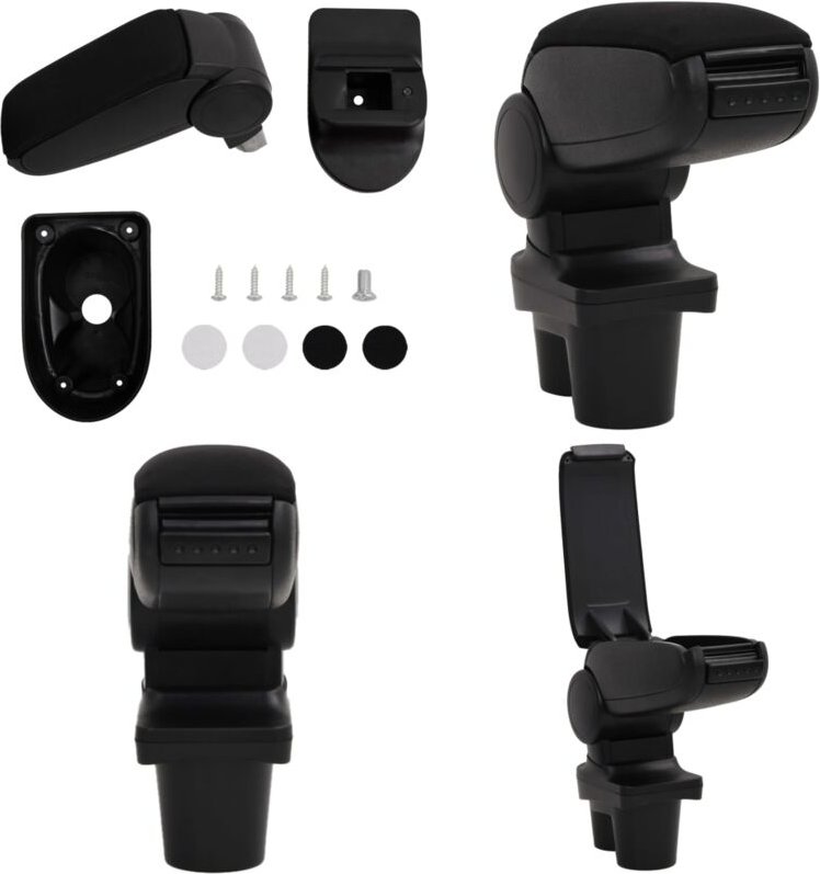 Vidaxl - Auto-Armlehne Schwarz 13x36x(30-46) cm abs - Auto Armlehne - Auto Armlehnen - Home & Living - Schwarz