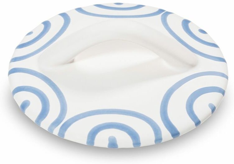 Gmundner Keramik - Blaugeflammt, Oberteil Zuckerdose Gourmet