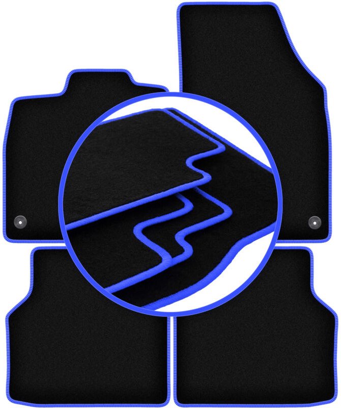 CARLUX-BLUE Autofußmatten für: Audi Q4 e-TRON (2021-2022)