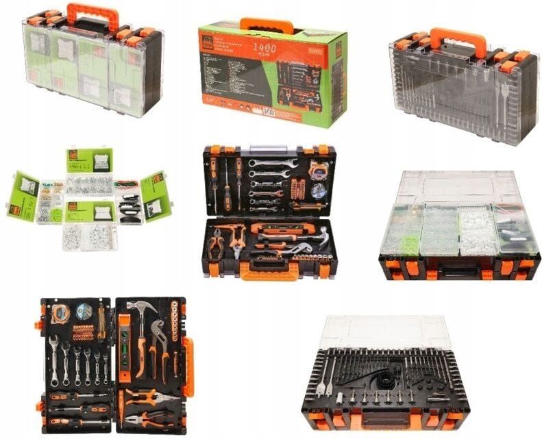 Werkzeugsatz Steckschlüssel Schraubendreher 1400 El