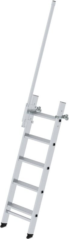 MUNK Stufen-Anlegeleiter LKW inkl. Magnet Montagesatz mit 5 Stufen und Ausstiegsholm links