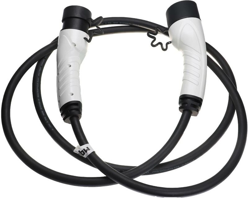vhbw Ladekabel Typ 2 zu Typ 2 kompatibel mit GWM Wey 03 Elektroauto, 3-phasig, 16 A, 11 kW, 3 m