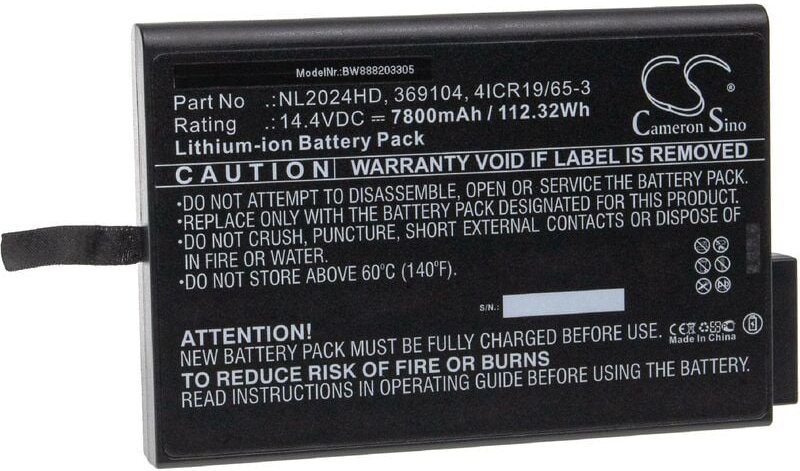 Akku Ersatz für Philips 4ICR19/65-3, dyna-wj CM-2, NL2024, NL2024ED22, NL2024HD für Medizintechnik (7800mAh, 14,4V, Li-I...