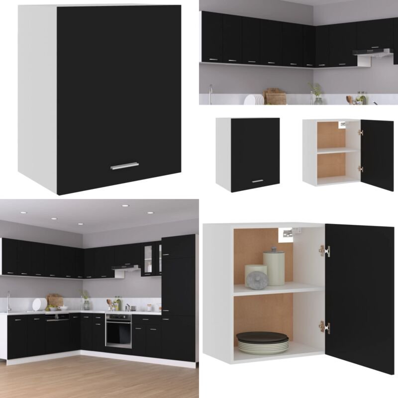 Hängeschrank Schwarz 50x31x60 cm Holzwerkstoff - Küchenschränke - Hängeschrank - Schwarz - Holzwerkstoff - Schreibtischs...
