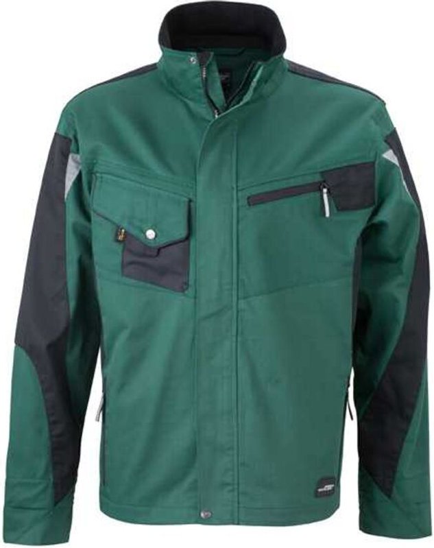 James&nicholson - Arbeitsjacke JN821 Gr. 6XL grün/schwarz