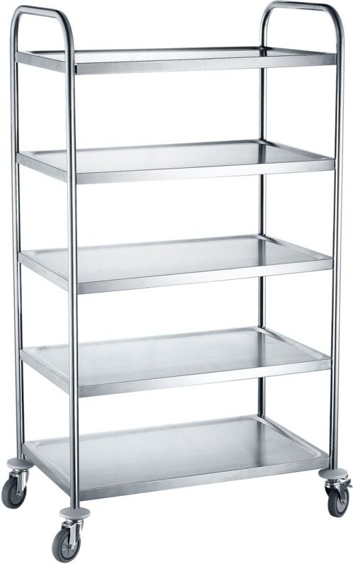 Hendi - Servierwagen mit 5 Regalböden, 905x585x(H)1545mm