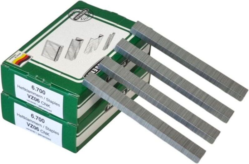 2x VZ06CNK Heftklammer 10,5 x 6 mm Typ vz 13400 Stück aus Stahl verzinkt - Prebena