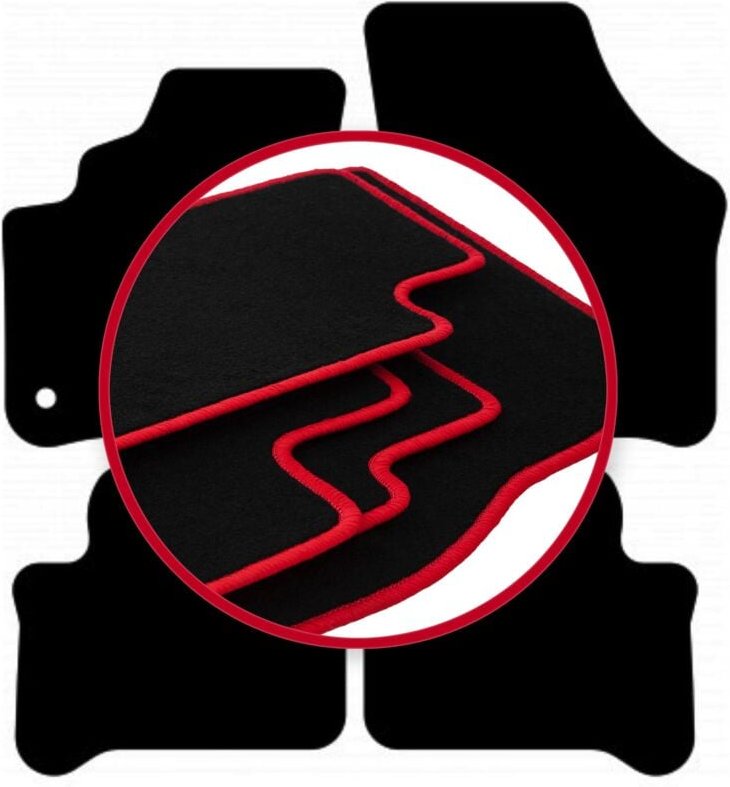 CARLUX-RED Autofußmatten für: Volkswagen e-Up Fließheck (2019-)