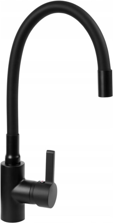 Küchenarmatur für Spüle, flexibler Auslauf, beweglich, Schwarz