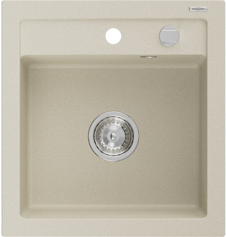Vito 1-Becken-Granit-Spüle 520 x 490 mm, Beige - 6503521000-69 - Mexen