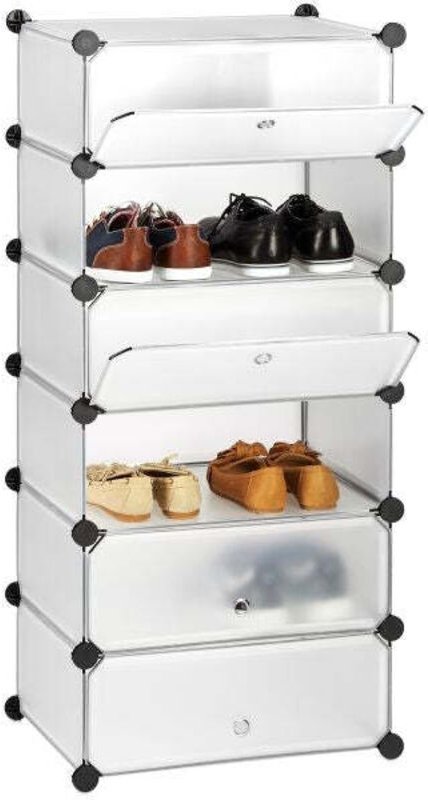 6 compartment shoe cabinet