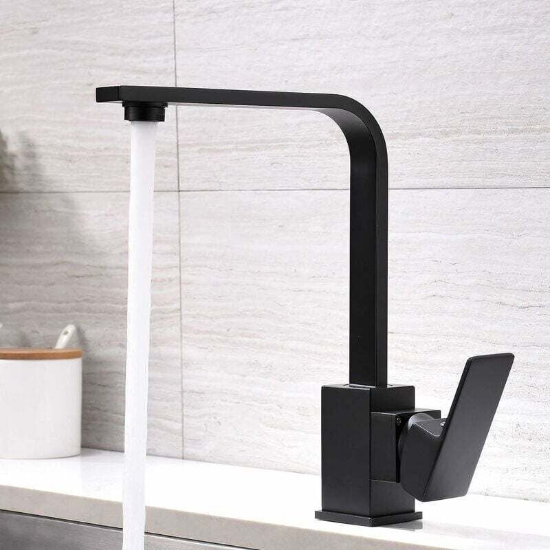 Küchenarmatur Küchenarmatur Küchenspüle 360° Drehbar Wasserhahn Spüle Spültischarmatur Schwarz