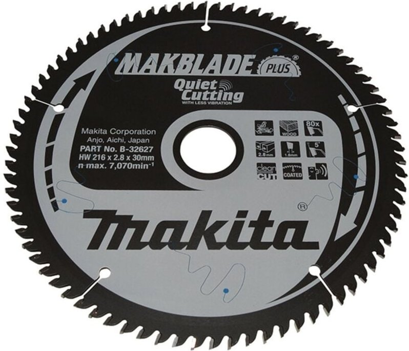 Sägeblatt makblade+ 216x30x80Z - Makita