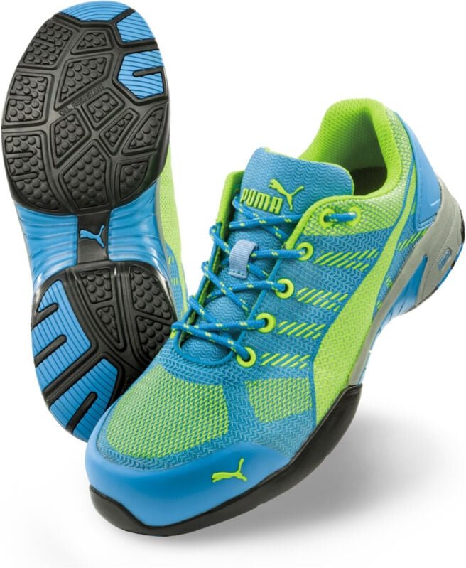 Puma Safety Shoes - Damensicherheitsschuh Knit Blue Wns Low Gr.38 blau/grün S1P hro src EN20345