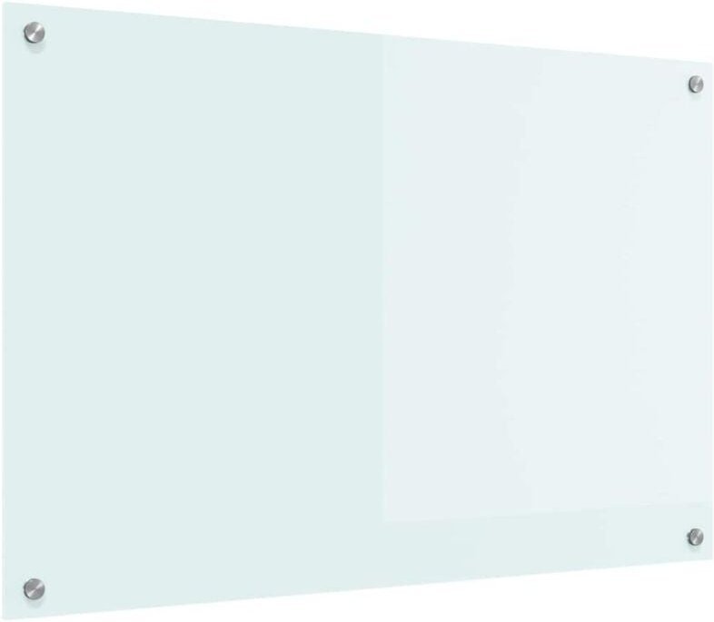 Küchenrückwand Weiß 90 x 60 x 0.8 cm Gehärtetes Glas vidaXL