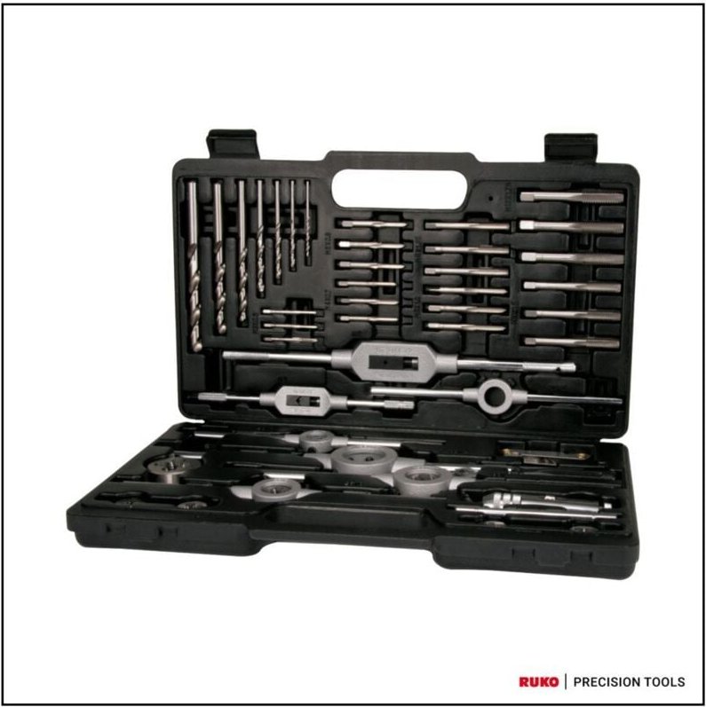 Ruko - terrax by Gewindeschneidwerkzeug-Satz 45tlg. hss im Kunststoffkoffer - A245021