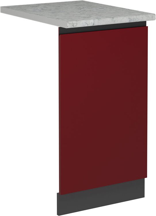 Vicco - Geschirrspülblende R-Line, Rot, 45 cm , ap Marmor