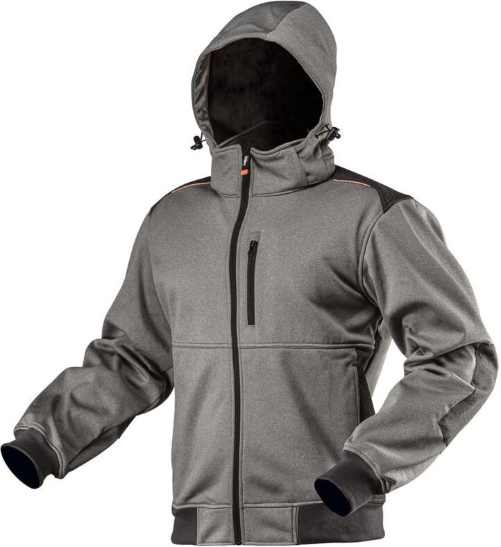 Softshelljacke wind-wasserdicht grau/schwarz s