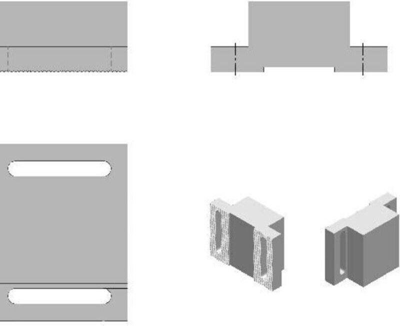 Röhm Aufsatzbacken Größe 100, 2-Backen-Satz, härtbar Spitzverzahnung 60° - 166140