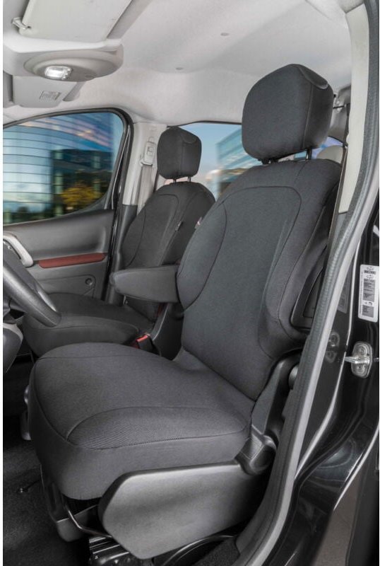 Walser - Passform Sitzbezug aus Stoff kompatibel mit Citroen Berlingo, 2 Einzelsitze Armlehne innen
