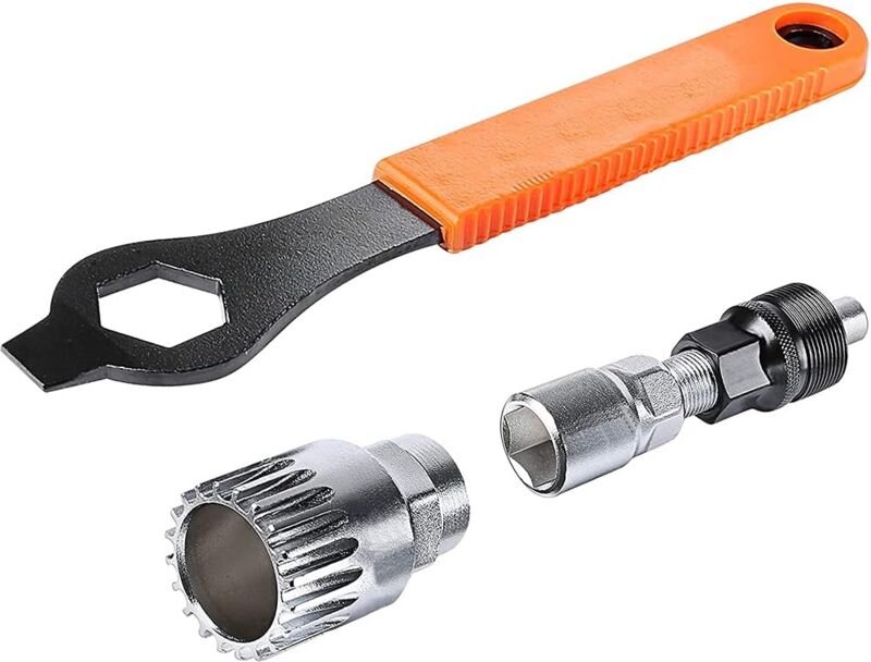 Memkey - Professionelles 20-Zahn-Kurbel- und Tretlager-Entfernungswerkzeug, mit 16-mm-Schlüssel-Reparatur-Werkzeugsatz i...