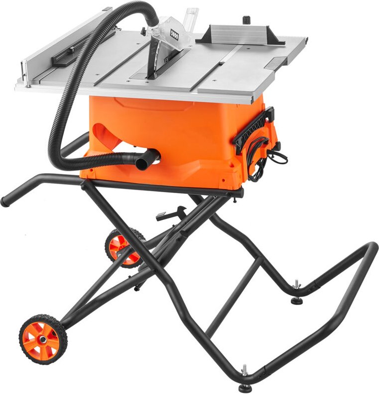 Mophorn - Tischkreissäge mit Ständer, 10 Zoll, 8 Ampere, 25 Zoll maximale Schnittkapazität, 4800 U/min Schnittgeschwindi...