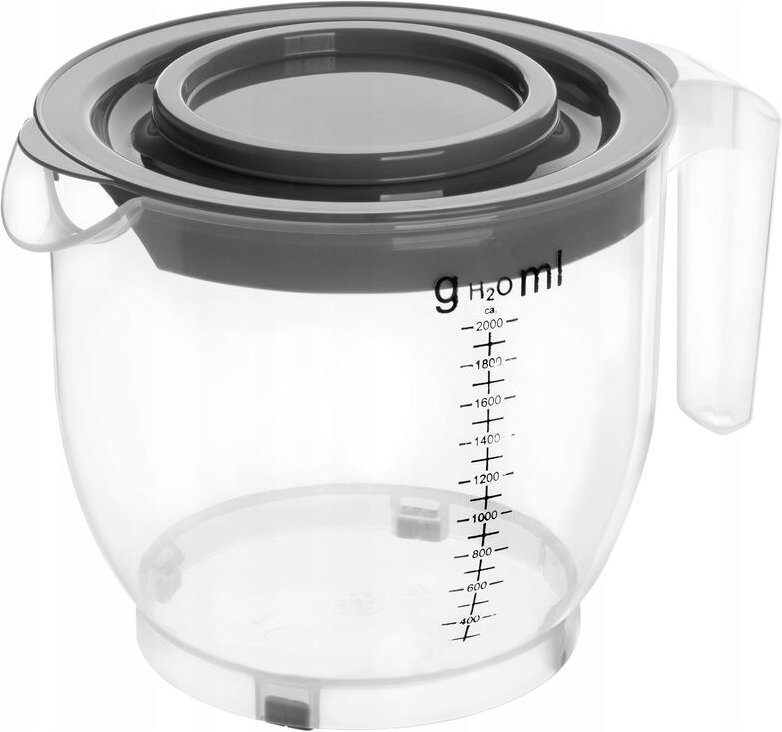 Kadax - Messbecher, Füllvolumen:2 Liter,Messkanne aus Kunststoff,Rührbecher