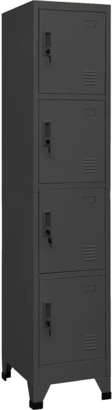 Schließfachschrank Anthrazit 38x45x180 cm Stahl - Vidaxl