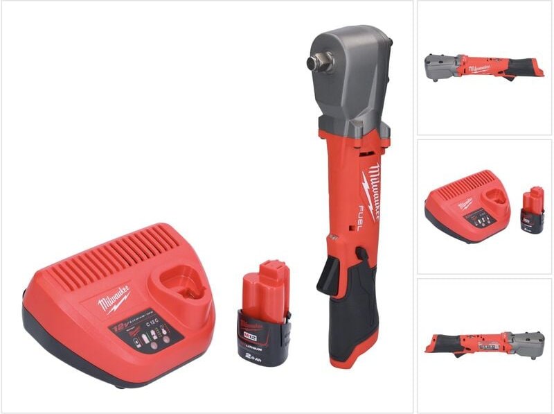 Milwaukee M12 FRAIWF12-201 Akku Winkelschlagschrauber 12 V 1/2" 270 Nm Brushless + 1x Akku 2,0 Ah + Ladegerät