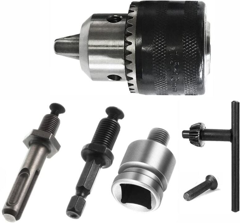 1,5–13 mm Bohrfutter 1/2–20 UNF mit SDS-plus-Adapter und Schraubenschlüssel, Bohrfutter-Schnellwechselfutter mit Schlüss...