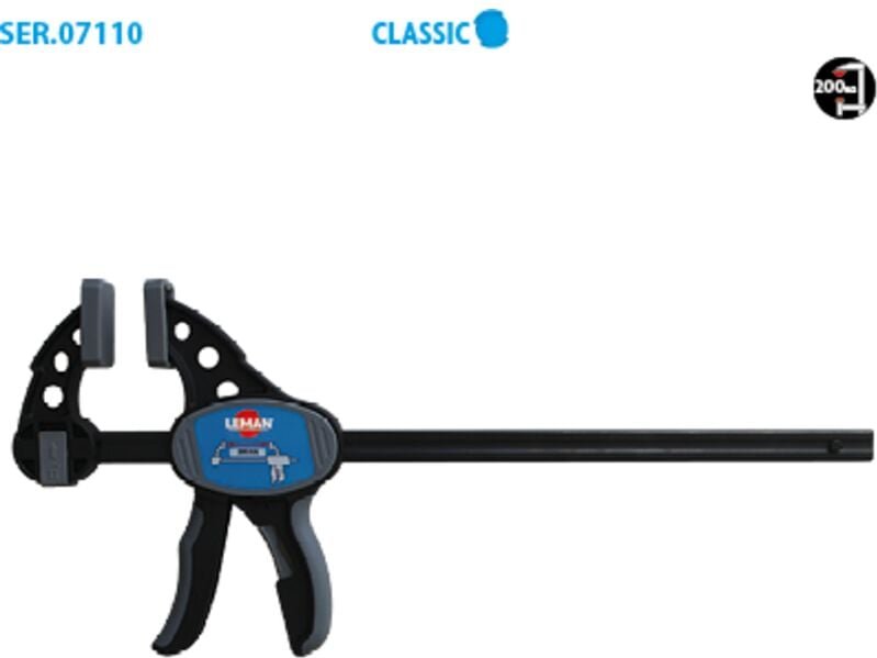 Schnellspannzange Einhand Classic Packung mit 6 Ausbrüchen, 85er Querschnitt 20 x 5 Spannkraft 600