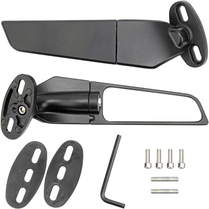 2 Stück Motorrad-Rückspiegel, universell verstellbare, drehbare Rückspiegel, Seitenspiegel, Ersatz für ATV Ninja 250 300...