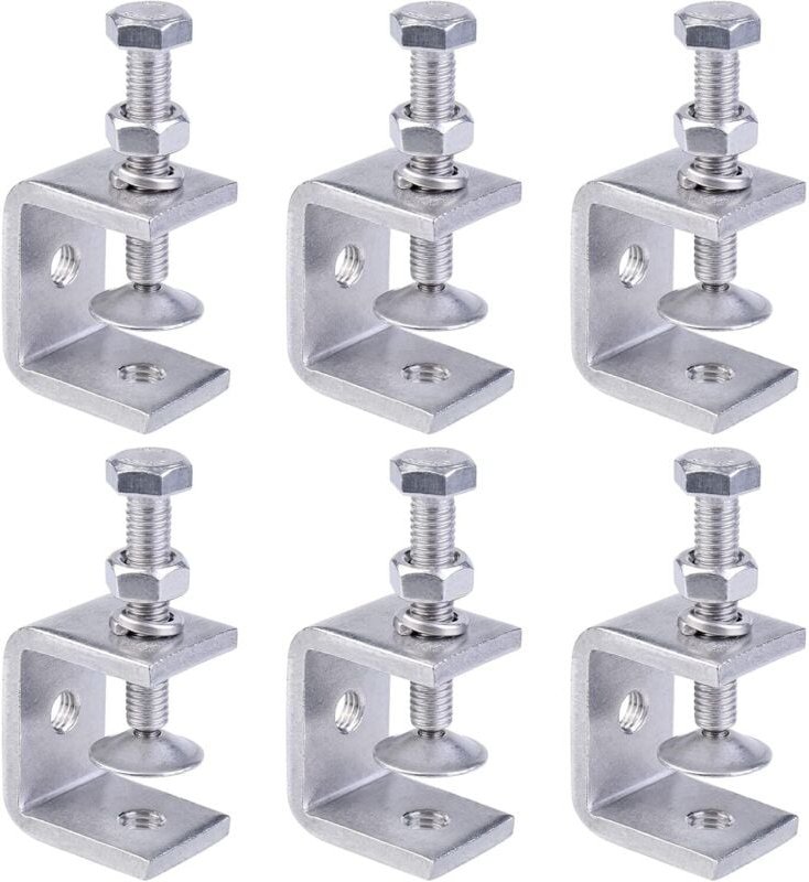 6-teilige kleine C-Klemmen aus Edelstahl, 15–38 mm, für Schweißarbeiten, Tischlerei, Heimmontage und Schreinerei