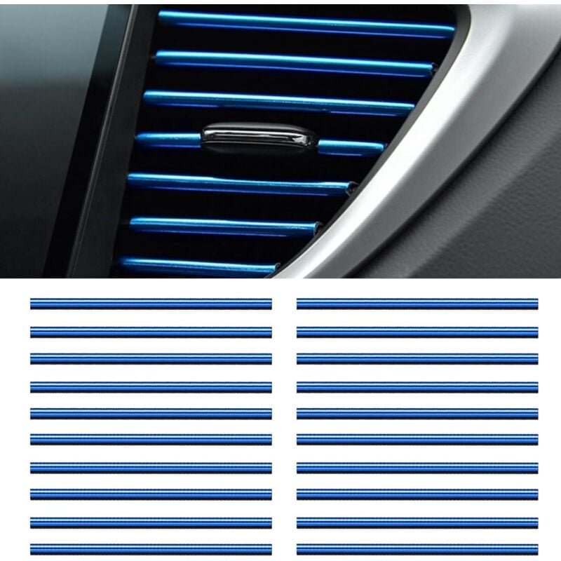 20 Stück Auto-Luftauslass-Dekorationsstreifen, Auto-Dekorationsstreifen, Innenraum-Autozubehör, Dekoration für