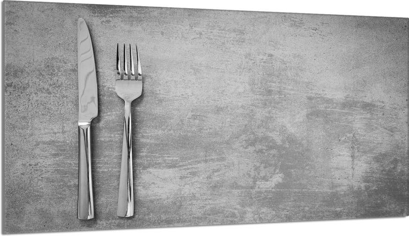 Glasschutzplatte für den Herd 90x52 Besteck