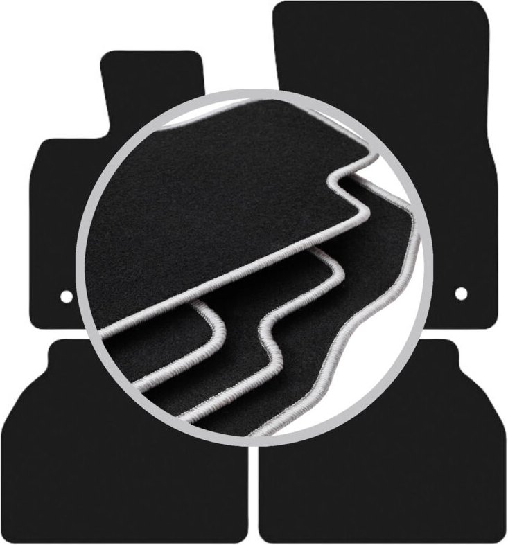 CARLUX-SILVER Autofußmatten für: BMW GT F07 xDrive GT (2009-2017)