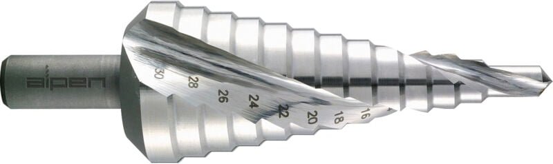 Stufenbohrer Gr.1 hss 2 Schneiden Bohrer ø 4.0-12.0 mm - Alpen