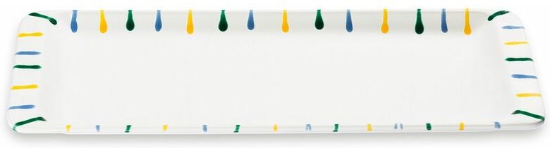 Gmundner Keramik - Buntgeflammt, Stollenplatte 42 x 16 cm