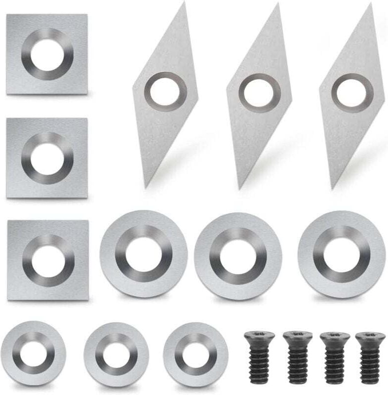 12 stücke Hartmetall-schneidplatten Holzdrehwerkzeuge Hartmetalleinsätze Holzdrehmeißel