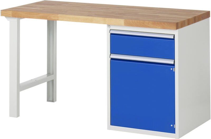 Werkbank 7502A1, B1500xT700xH840mm, 1x Schublade-TA, 1x Tür - RAU