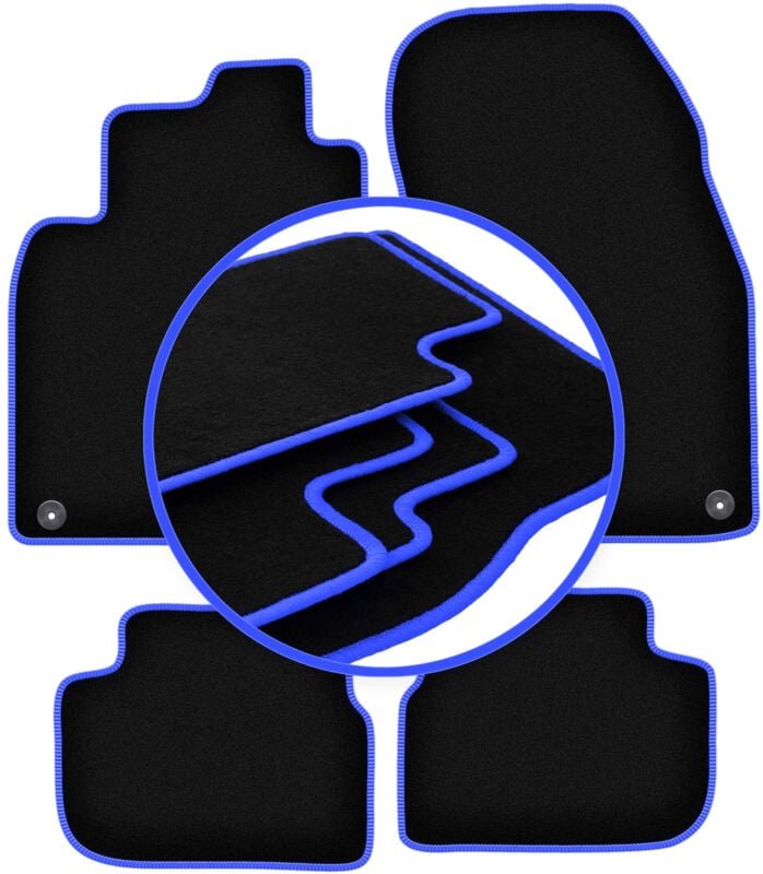 CARLUX-BLUE Autofußmatten für: Saab 9-3 II Cabrio (2002-2014)