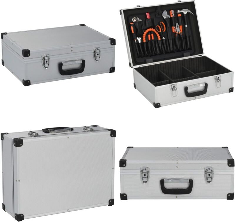 Vidaxl - Werkzeugkoffer 46 x 33 x 16 cm Silber Aluminium - Werkzeugkoffer - Reisekoffer - Home & Living - Silber