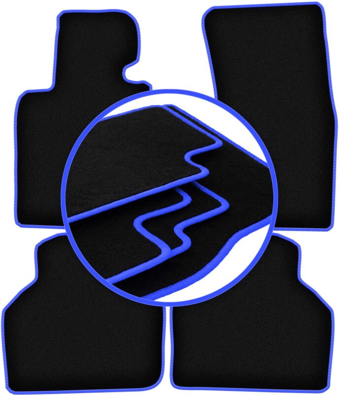 CARLUX-BLUE Autofußmatten für: BMW 7 E66 Limousine lang (2001-2008)