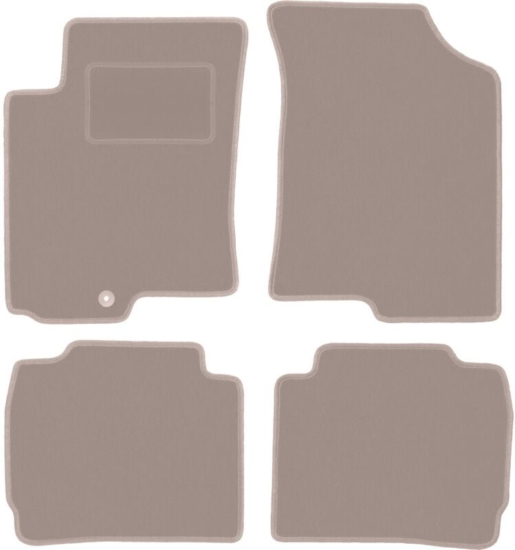 Beige Veloursmatten für: Hyundai Accent MC Fließheck, Limousine (2005-2011)